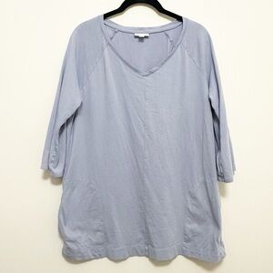 PureJill by J Jill Periwinkle Pull Over Tunic Size Medium Relaxed Fit Pockets